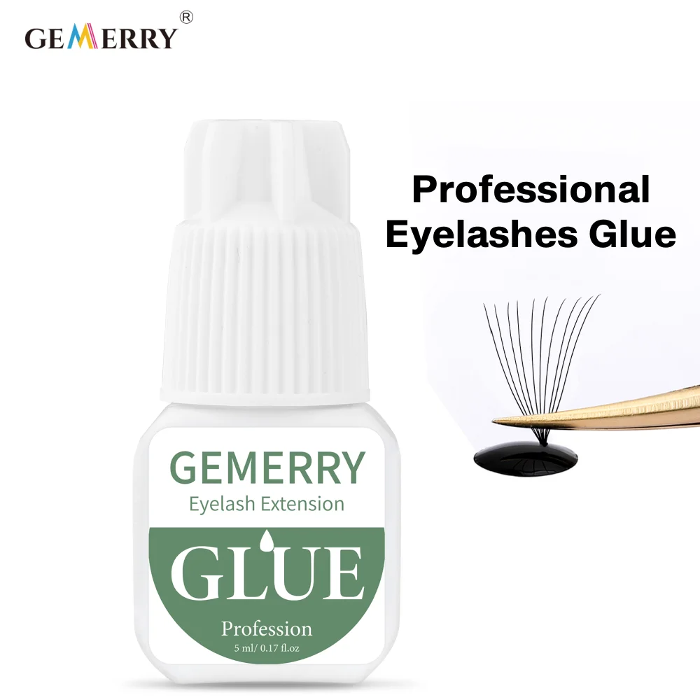 Gemerry 1PC Eyelashes Extensions Glue 1-2s Fast Dry for Professional Use Glue Adhensive Low Irritation Lashes Tools Makeup Salon