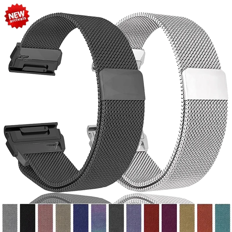 22mm 26mm Magnetisches Milanese-Armband für Garmin Fenix 8 47mm 51mm Schnellwechsel-Metallarmbänder für Garmin Fenix 7X 6X Pro Plus Correa