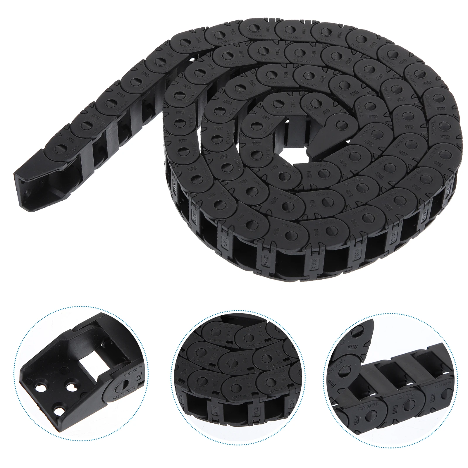 

Nylon Drag Chain 3D Printer Cable Carrier CNC Machine Tool Flexible Opened Black Plastic Chain Reusable Modular for Wire
