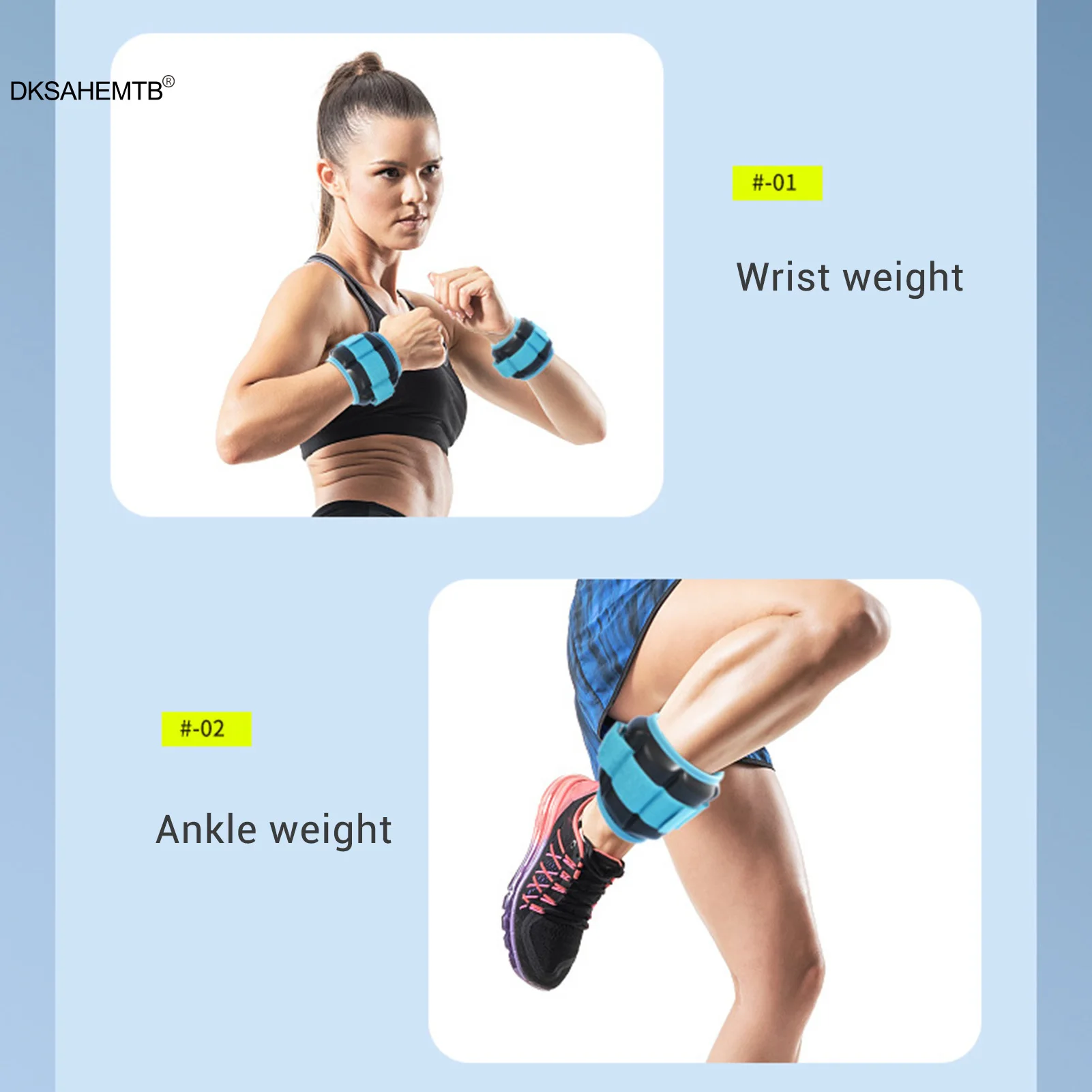 New 1 Pair 0.5kg Ankle Wristband Strength Training Weight Bearing Equipments Dance Yoga Running Fitness Exercise Weight Sandbags