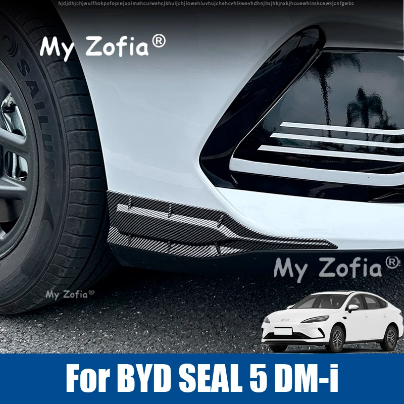 

Pair Front Bumper Lip Splitter Spoiler For BYD SEAL 5 DM-i 2025 2026 Bumper Side Splitter ABS Decorative Cover Accessories