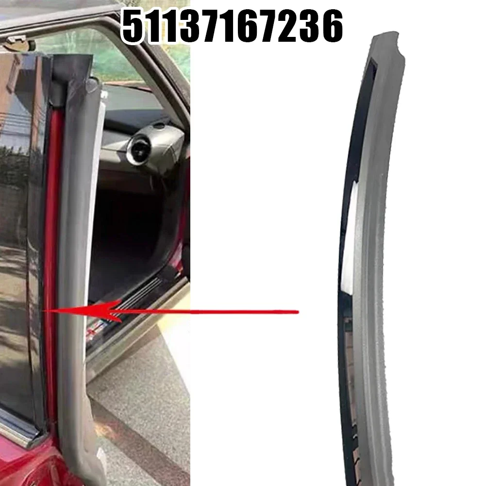 Tiras de sellado para puerta trasera, embellecedor de cubierta de Pilar B para MINI Clubman R55 51137167236, sello de puerta Interior, reemplazo de piezas de automóviles