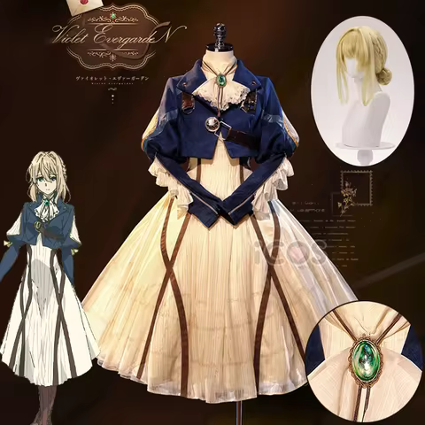 Presell Anime Violet Cosplay Costume Vaioretto Evāgāden Cosplay Costume Lolita Dress Wig For Hallowmas Party Adult Women