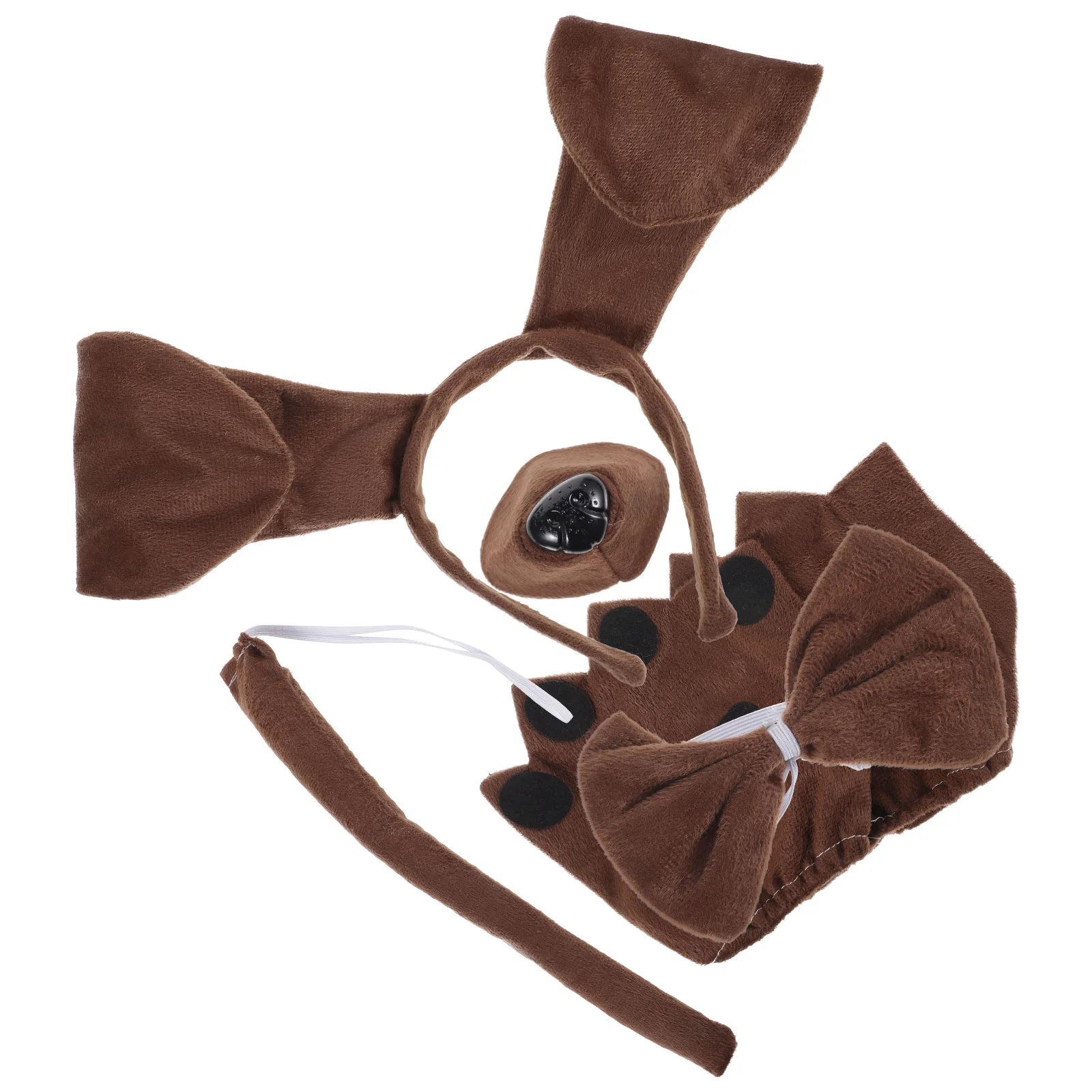 Costume per bambini con coda di orecchie di cane di Halloween Costume decorativo per cuccioli Costume per cani resistente all'usura Costume per bambini adorabili che esegue animali