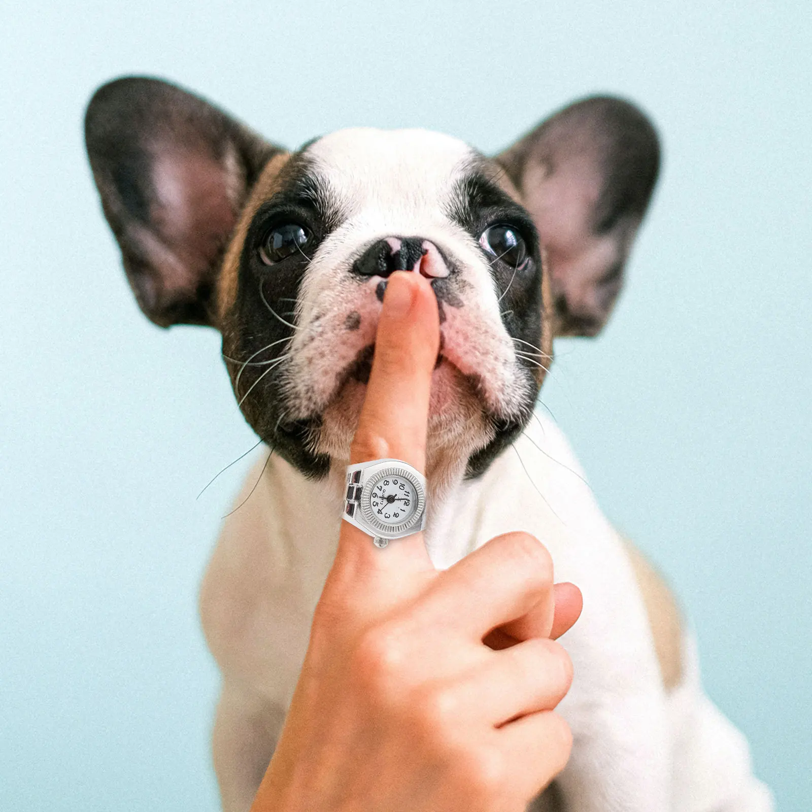 

1pc Women Ring Elegant Lady Numerals For Ring Party Women Finger Numerals Finger Ring-Shaped Watch Watch Dating Gift