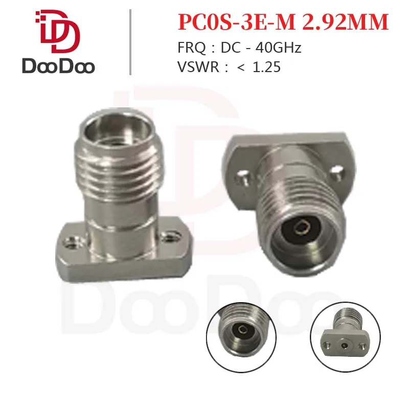 

DC - 40GHz 2.92mm Connector Microwave Female Jack Flange Mount RF Coaxial Adapter for PCB Solderless VSWR 1.25