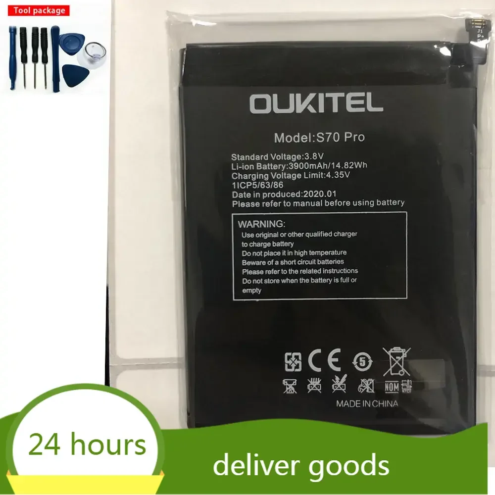 

Аккумулятор для OUKITEL C17 Pro, аккумулятор 3900 мАч, длительное время ожидания, высокая емкость для OUKITEL S70 Pro, аккумулятор + инструменты
