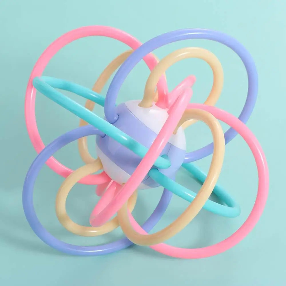 Juguete educativo de silicona para desarrollar la dentición, mordedor y sonajero suave, sonajero de mano, mordedor mordible, juguetes de pelota de mano para bebé, regalo infantil