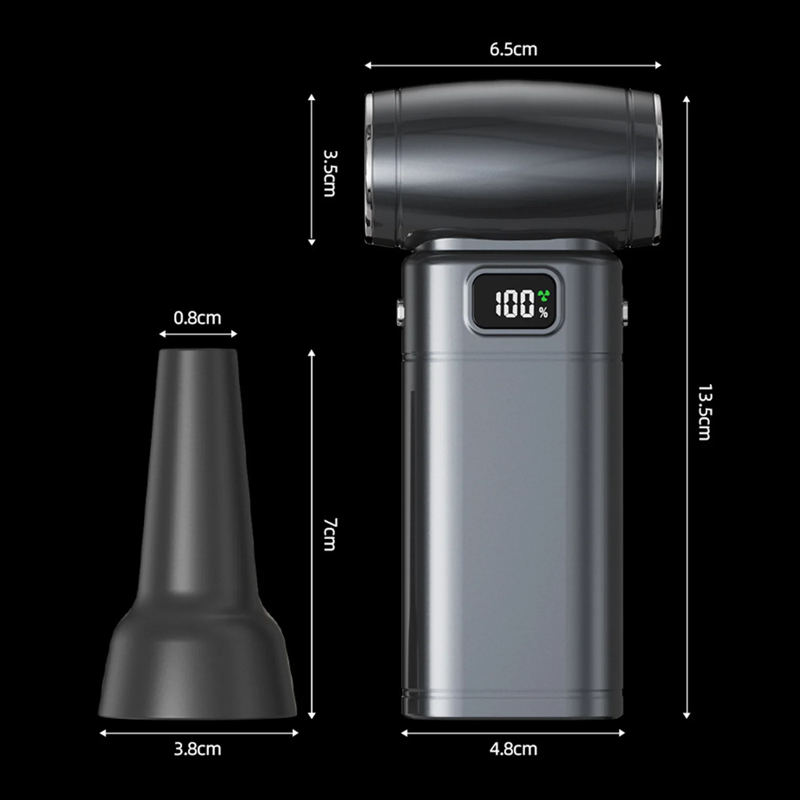 منفاخ هواء بمروحة عنيفة أمريكية بقدرة 6000 مللي أمبير في الساعة قابل لإعادة الشحن 90000 دورة في الدقيقة رقمية 6 سرعات قابلة للتعديل للمنزل