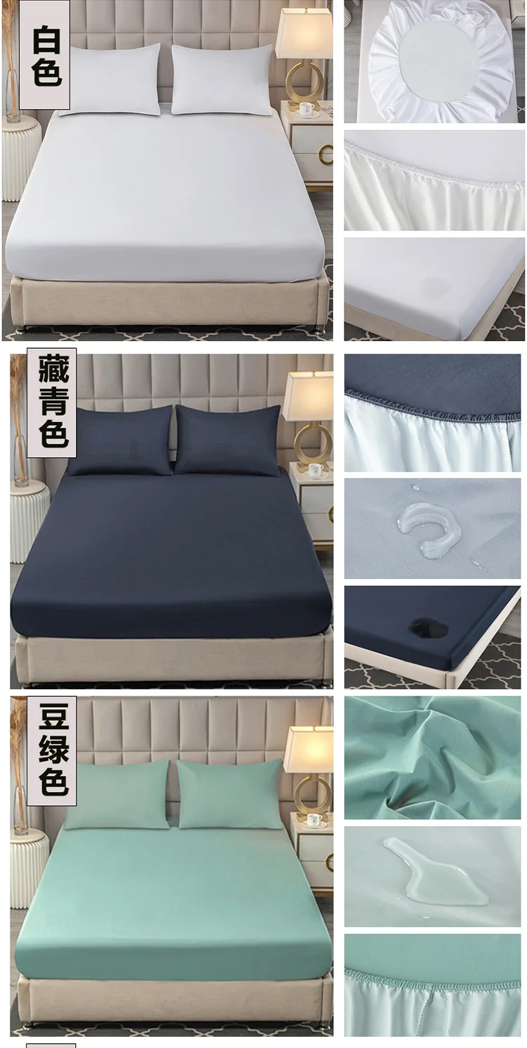 1pc Wasserdichte Stepp Matratze Protector Atmungsaktive Matratze Abdeckung Anti-milbe Anti-bakterielle Spannbettlaken (Kein Kissenbezug) – Detail 10