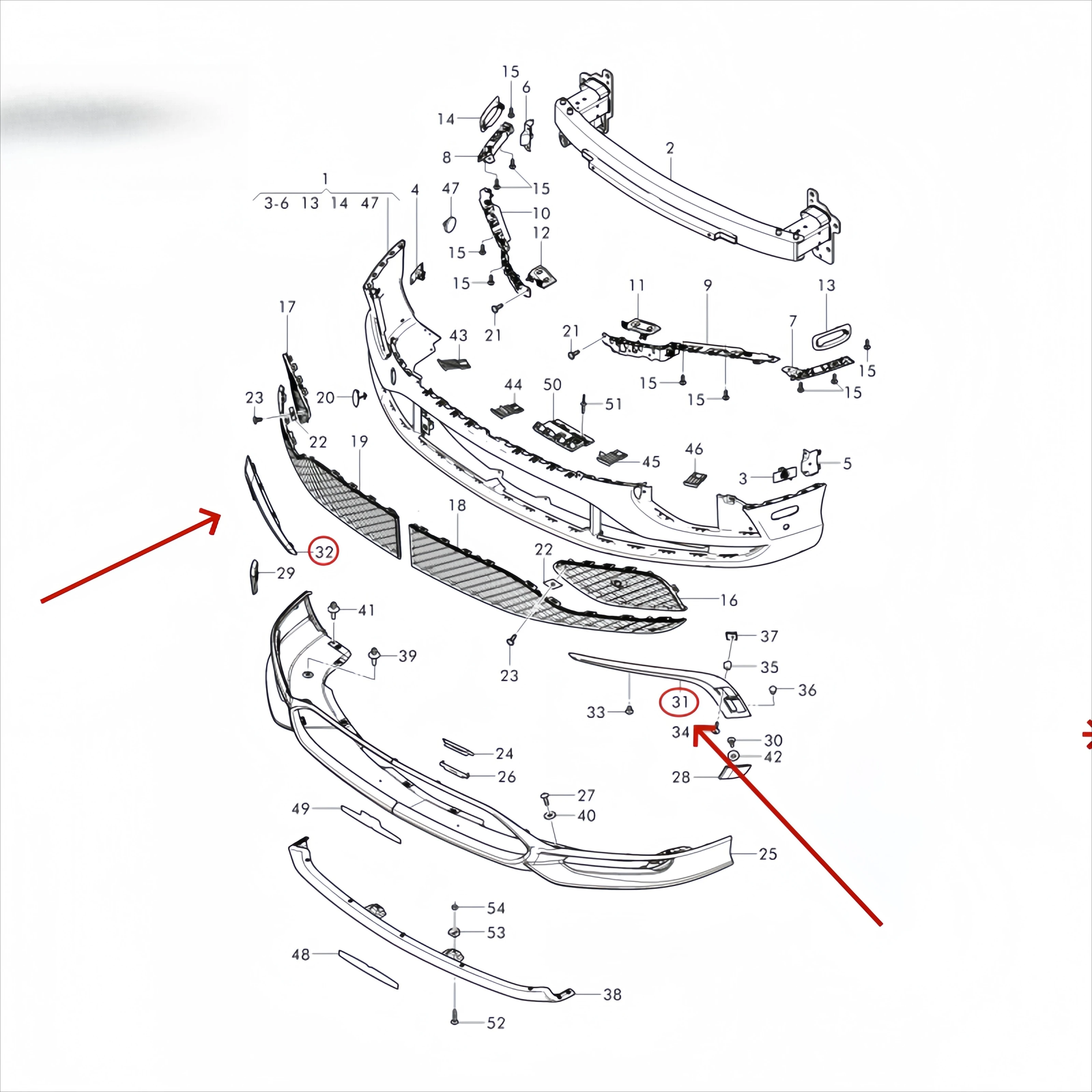 3W3807767B 3W3807768B المصد الأمامي مصبغة الكسوة لـ Continental GT Supersports #2