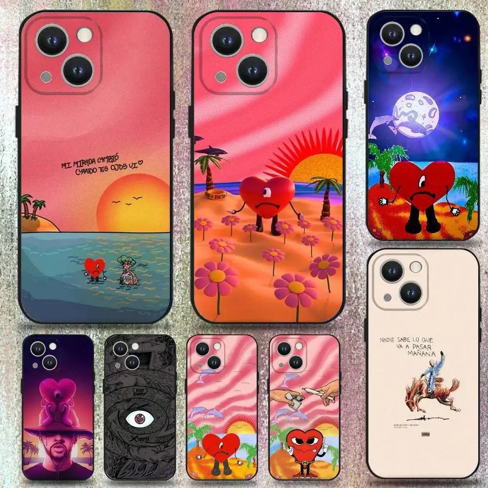 

B-Bad B-Bunny Yo Perreo Sola Phone Case For iPhone 16,15,14,13,12,11 Plus,Pro Max,XS,X,XR,SE,Mini,8,7,Soft Silicone Black Cover