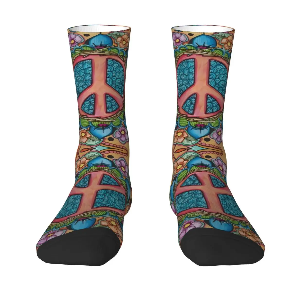 Love And Peace Sock Printed Man Polyester