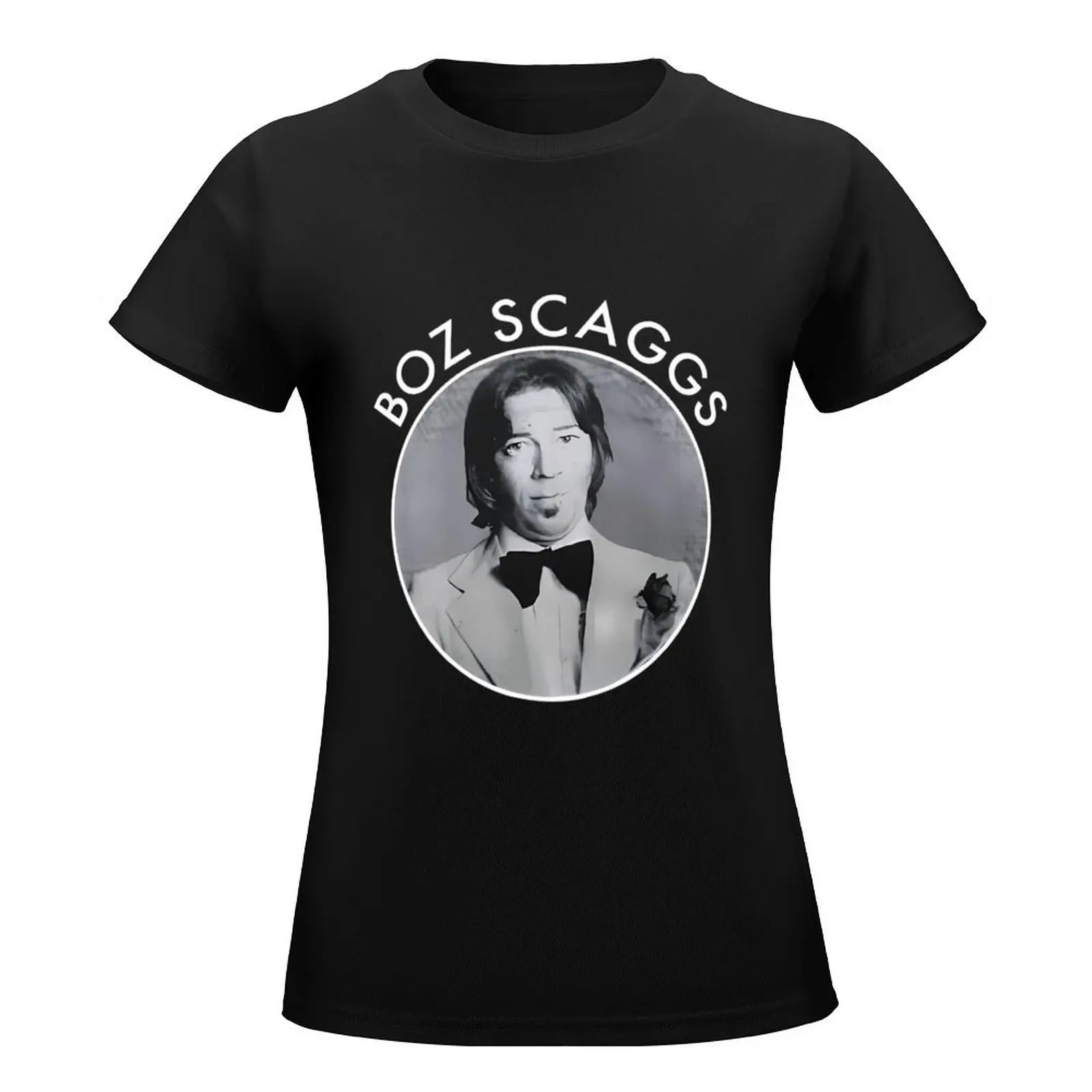 Young Boz Scaggs FanArt Tribute T-Shirt blacks tops designer clothes Women luxury