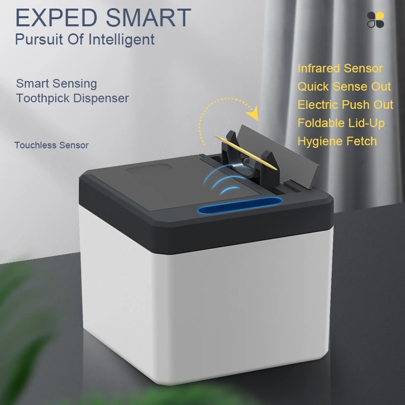 

Smart sensor toothpick box,innovative household restaurant/hotel toothpick machine,automatic release electric toothpick holder