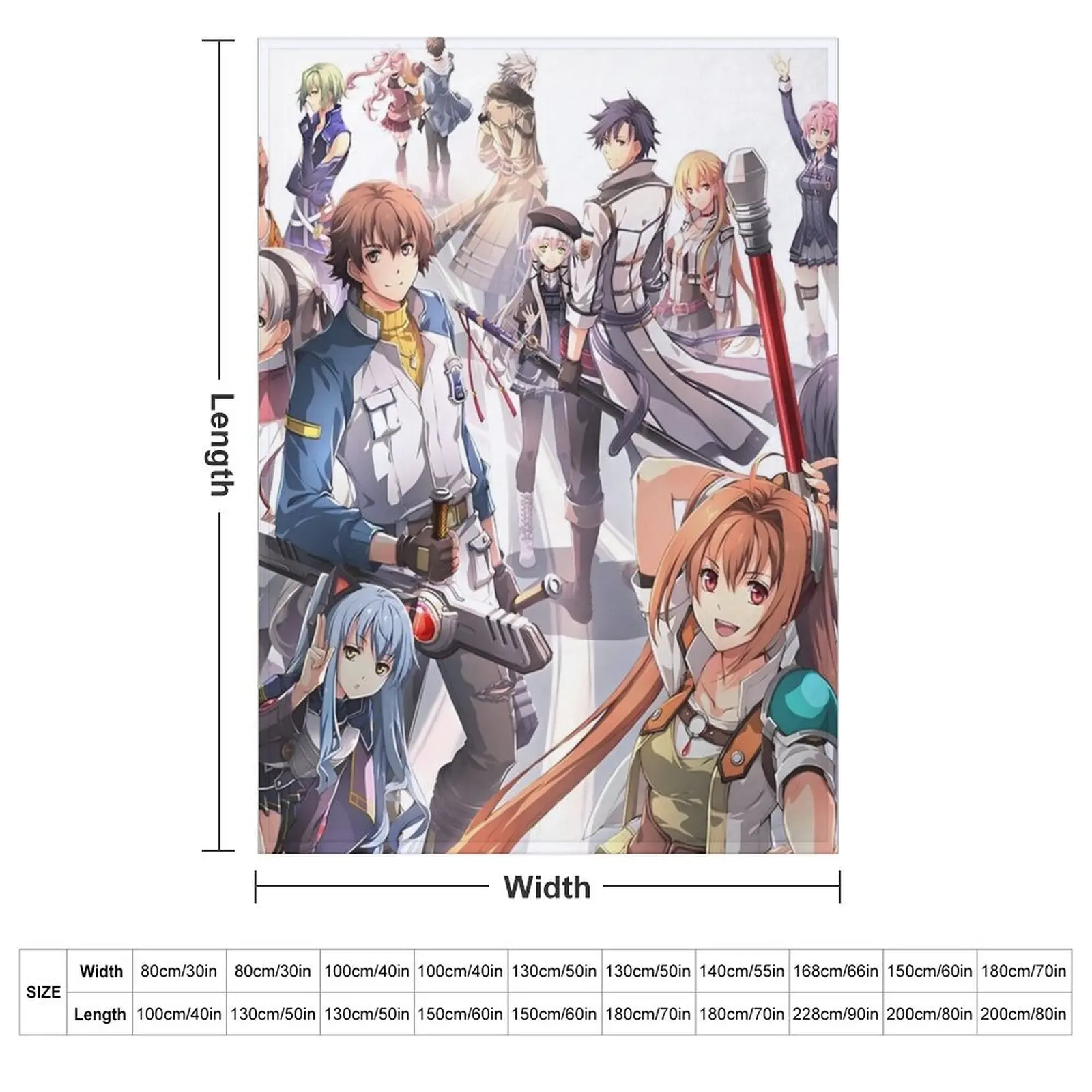 Main Characters - Kiseki Series - Legend of Heroes - Trails of Cold Steel Throw Blanket Thermal Flannel Fabric Summer Blankets