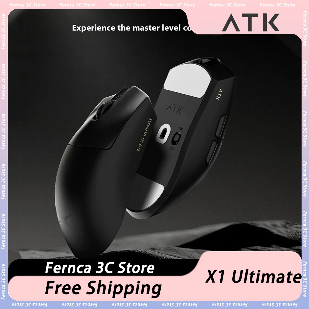 ATK Blazing Sky X1 Ultimate Mouse Dual Mode Paw3950 Mouse 8K Polling Rate Wireless Gaming Mice Lightweight Custom PC Accessories