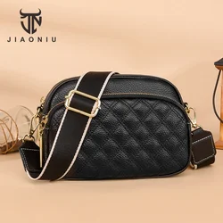 Quality Genuine Leather Crossbody for Women Luxury Solid Color Cow Leather Handbag Female Messenger Shoulder Bags Purse Totes