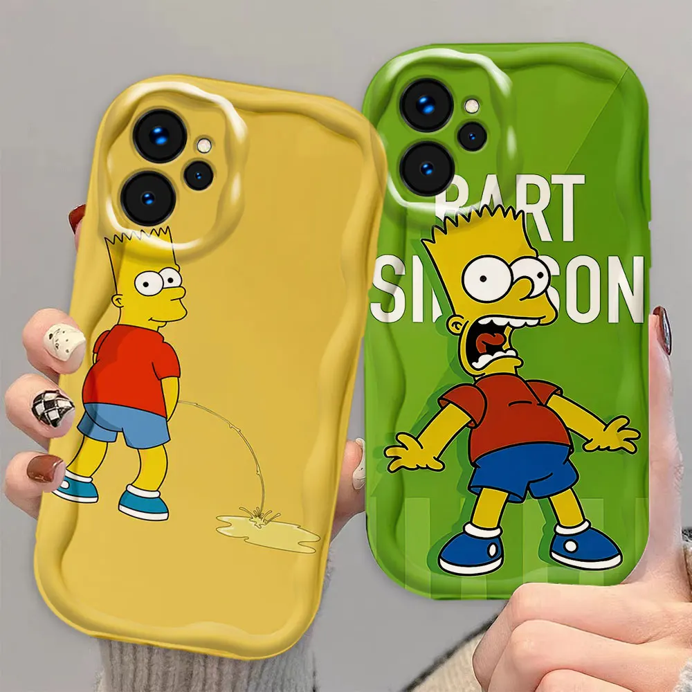 Funny H-Homer S-Simpsons 3D Wave Phone Case For REALME 5 6 7 7I 8 10 11 12 C20 C33 C35 C55 C63 C65 C67 C21Y GT 3 6 NARZO 50 Case