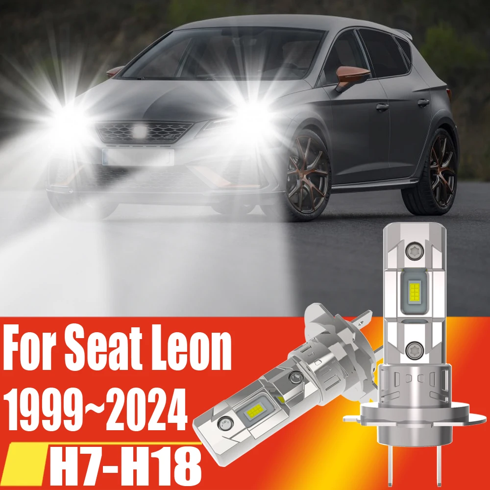 

2pcs H7 Led Headlight Canbus High Power Car Bulb 6000k White Auto Fog Lights Moto Turbo Diode Lamp 12v For Seat Leon 1999~2024