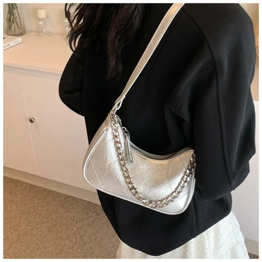 

Fashion niche texture underarm stylish bag summer new item stone grid high-end exquisite handbag single shoulder crossbody bag