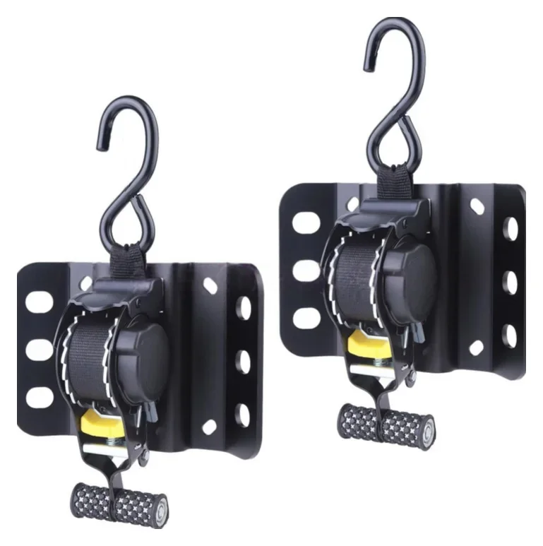 Upgraded Ultimate Retractable Ratchet Straps for   F150 2-Piece Truck Bed Ratchet Straps with Automatic Retractable Tensioner
