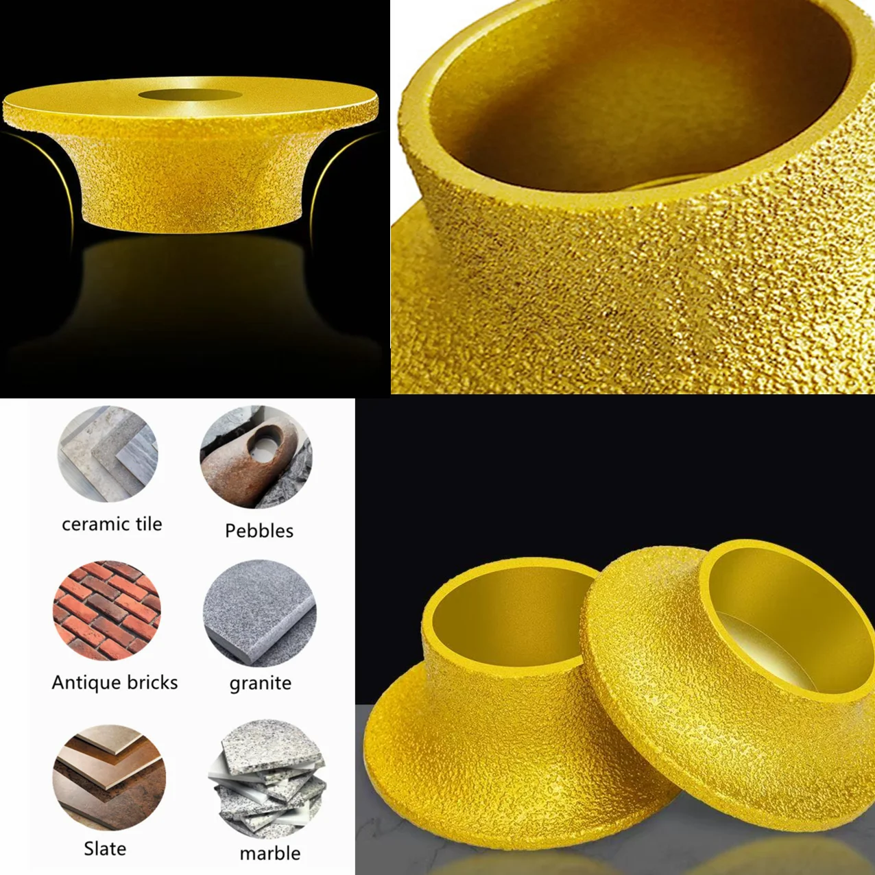 74 مللي متر * 20 مختلط الماس أقراص متفوقا الرخام زاوية طاحونة طحن عجلة 1/4 عجلة اليد المستديرة #3