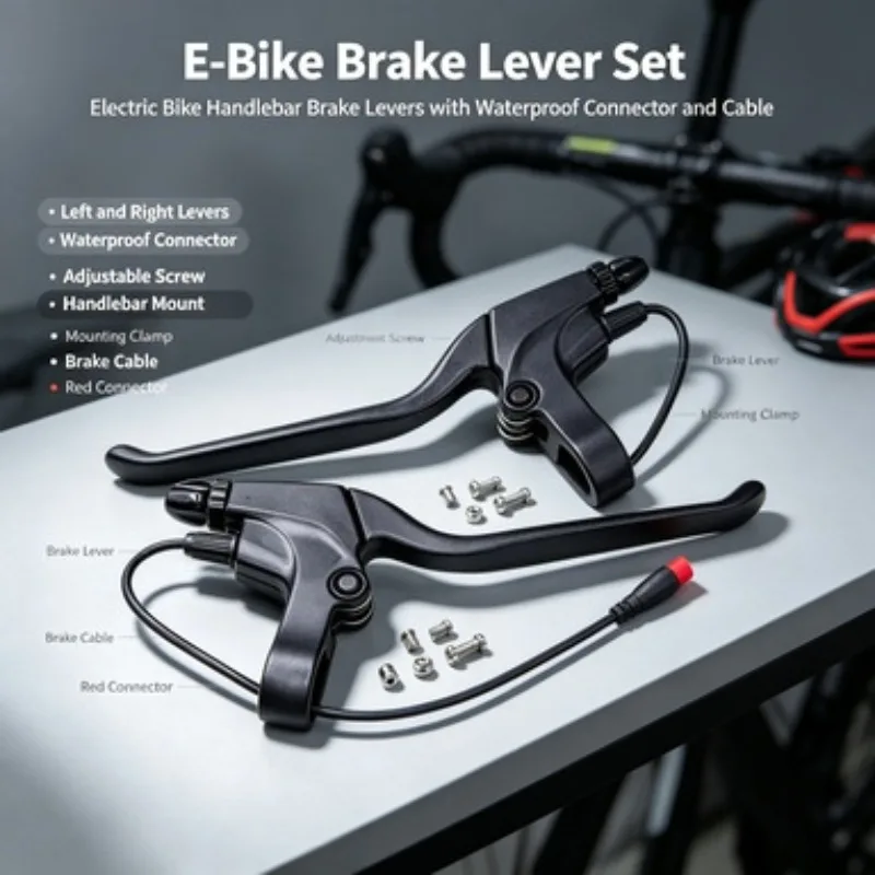 Waterproof Alloy Brake Lever Cut Off Brake Handle Replacement Part For Electric Bicycle And E Scooter Stop Control Accessory