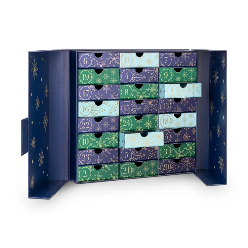 2025.Luxury Customized 24-Drawer Advent Calendar Empty Cardboard Box Best Selling Chocolate Gift Box Best Embossing Printing Han - Image 4