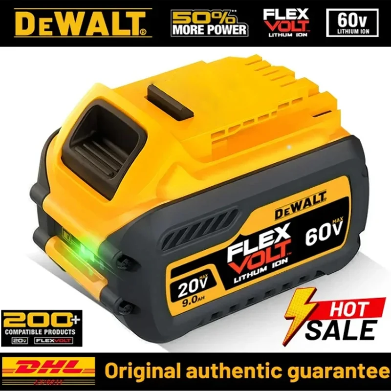

60V 9Ah DEWALT Lithium Ion Battery DCB609 Flexvolt Technology Rechargeable Battery for DEWALT 20V/60V MAX Cordless Power Tools
