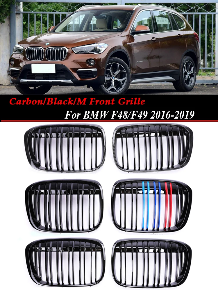 Front Kidney Bumper Grille Golss Black Facelift Grill Hood For BMW X1 Series F48 F49 2016-2019 SDrive20i SDrive18i Accessories