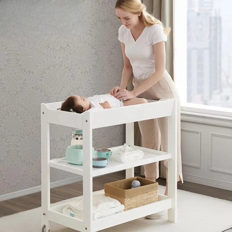 Wooden Baby Care Furniture Fashion Wooden Dresser Newborn Diaper Changing Table