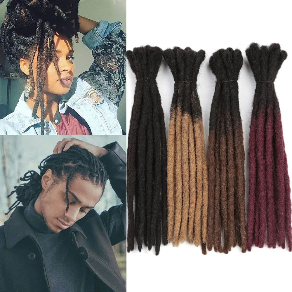 INS FACIN Human Hair Dreadlocks Extension Brazilian Real Human Hair locks Extensions Handmade Dreadlocks for Women/Men