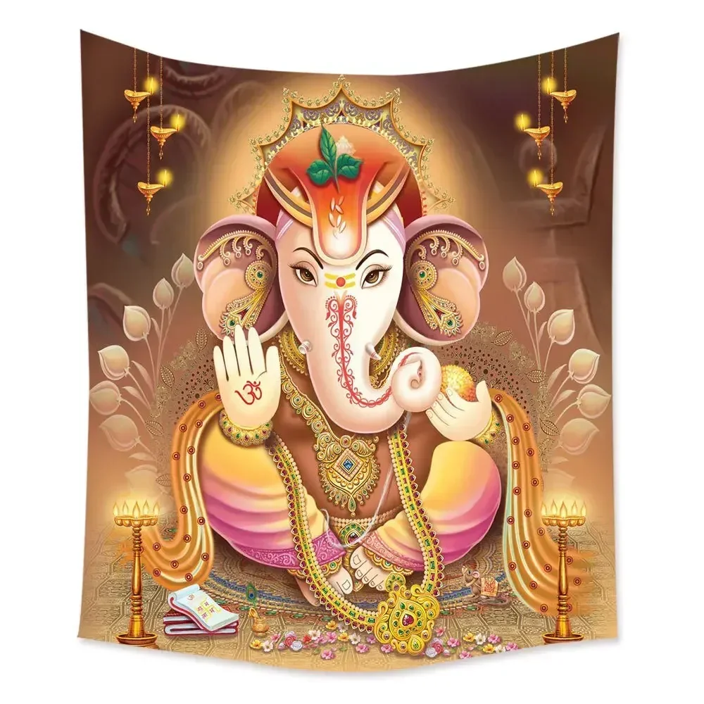 Indian God Thailand Religion Shiva Ganesha Parvati Buddhism Meditation Mats Carpet Wall Hanging Mandala Hippe Elephant Tapestry