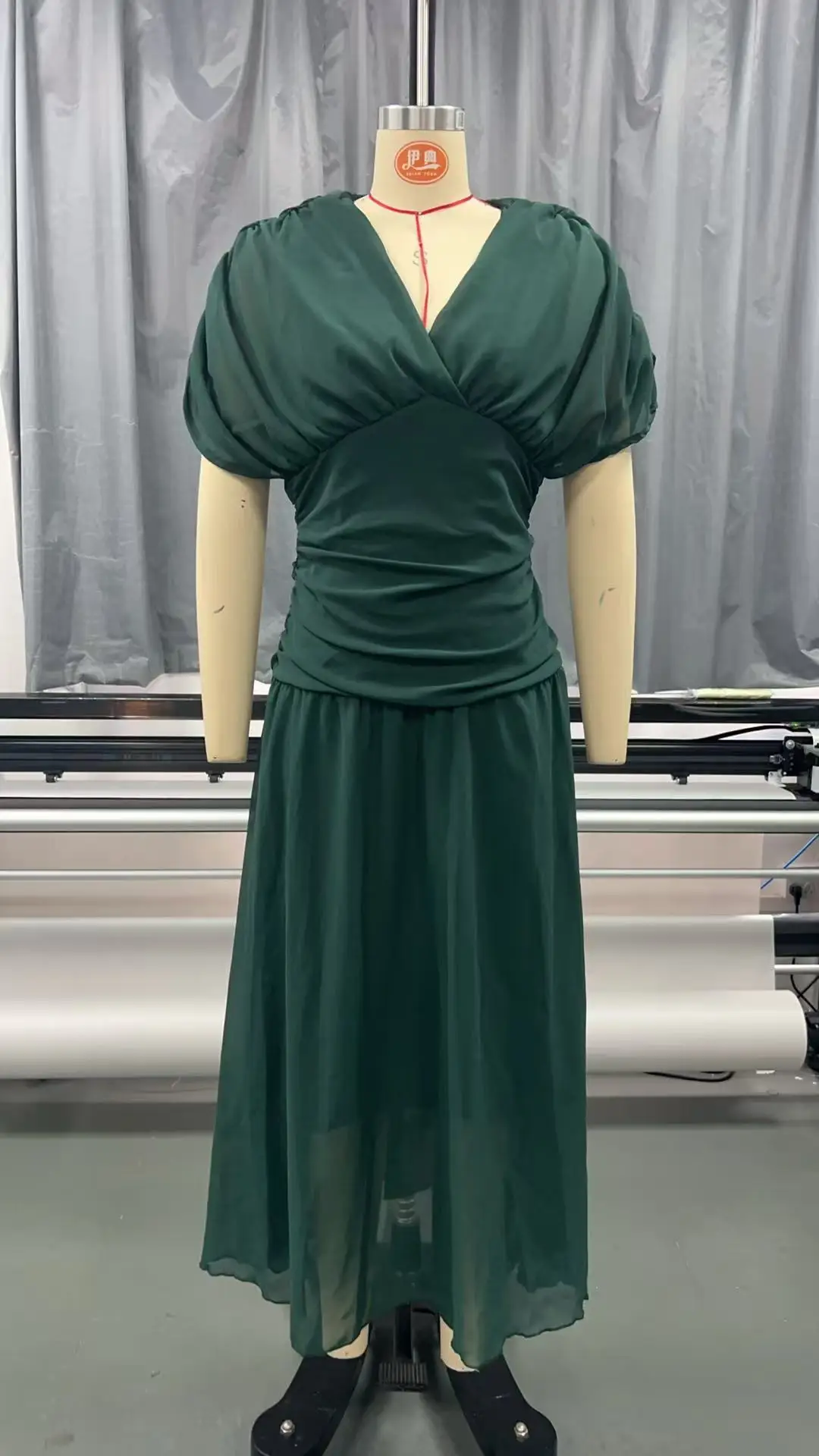 Elegant Off Shoulder Chiffon Maxi Dress Women's Solid V Neck Short Sleeve Floral Print Mesh Slim Wedding Guest Party Long Dress
