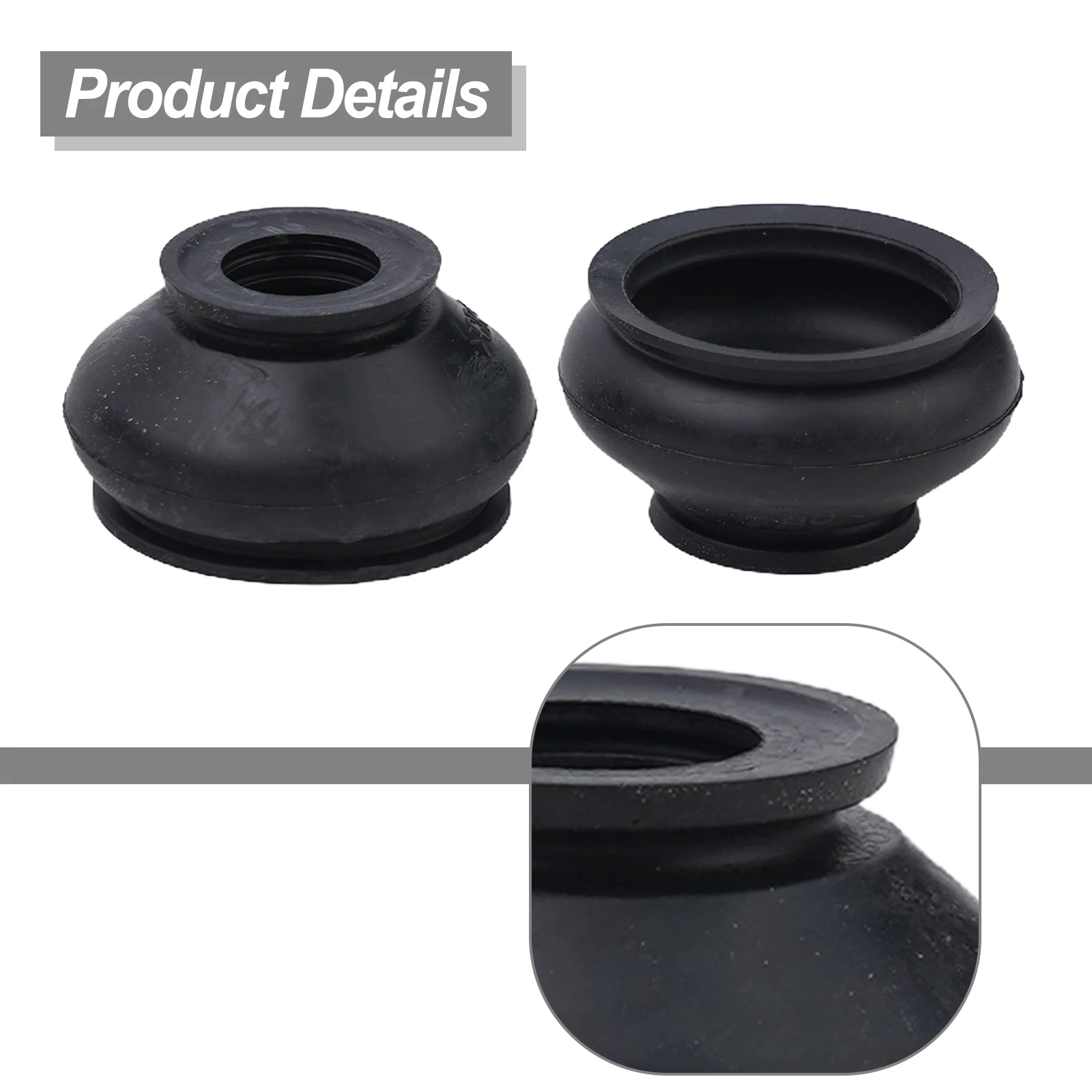 2X Replacement Rubber Dust Covers and Ball Joint Boots for Track Rod Ends to Protect Suspension Parts and Extend Tire Life