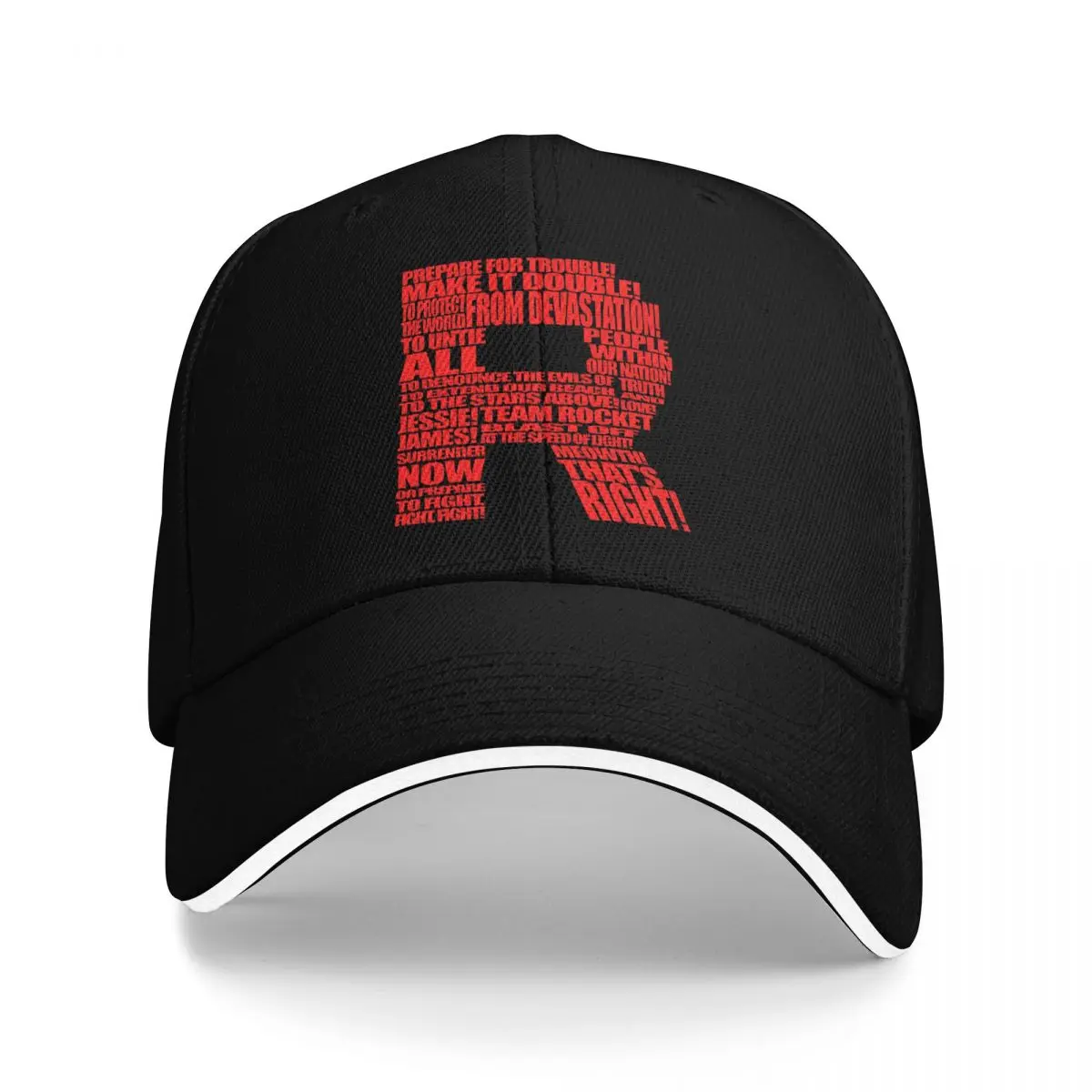 Team Rocket Inspired Gym Outdoor Adventures Mens Cap Sports Caps Baseball Cap Men