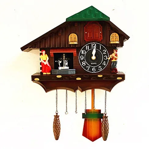 

New Europe cuckoo clock bird singing wall farmhouse decor best selling products gift ideas antique wall watches