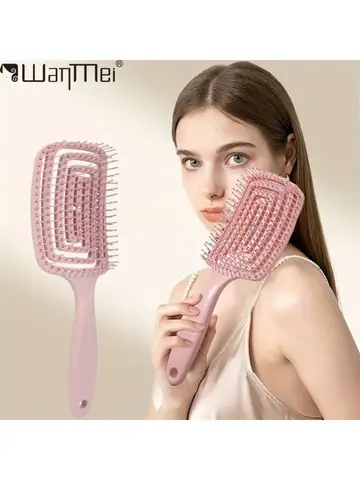 WANMEI Volumizing Detangling Hair Massage comb Hair Massage Comb with Hollowed-Out Design hair styling tools for real hair wigs