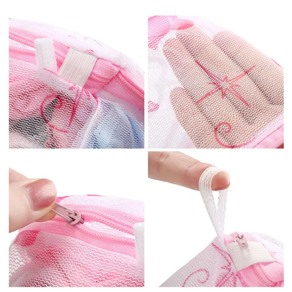 

4PCS Laundry Mesh Bag Close Knitted Safe Foldable Lightweight Travel Storage Washing Net Underwear Garment Household