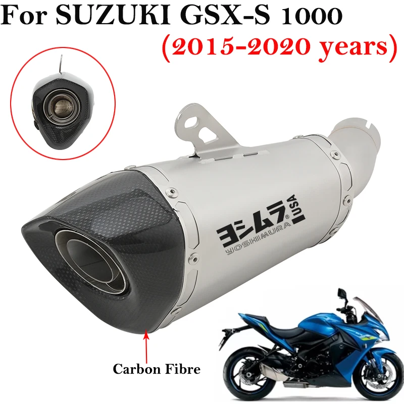 For SUZUKI GSX-S 1000 GSX S1000 2015 - 2020 Motorcycle Exhaust Escape Systems Modify Link Pipe Carbon Fiber Muffler DB Killer