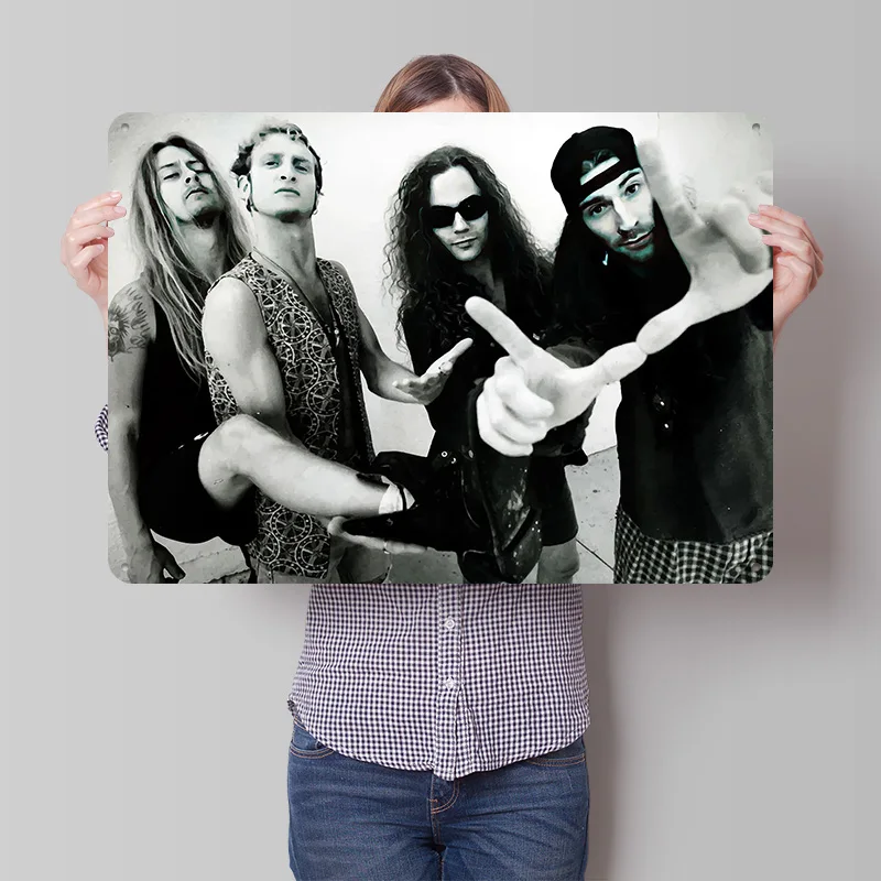 Alice in Chains Personalized 3D Textured Metal Poster Wall Art Tinplate Sign for Office Decor Room Modern Home Decoration Gaming