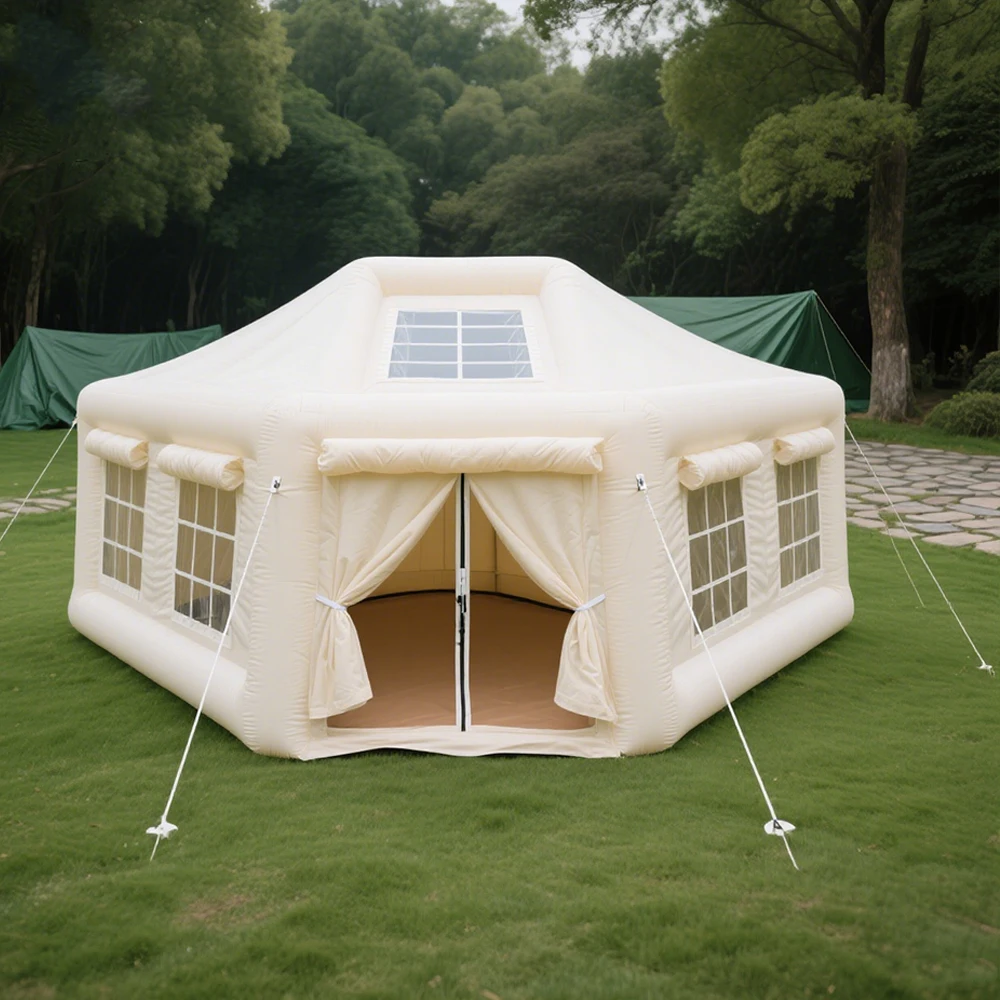 خيمة تخييم فاخرة ومريحة قابلة للنفخ، قماش أكسفورد عالي الجودة، مساحة كبيرة للمغامرات العائلية الخارجية #5