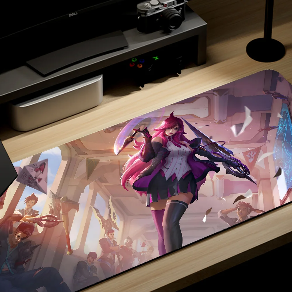 Imagem -03 - League of Legends Katarina Mousepad Grande Acessórios de Jogos de Computador Mousepads Tapetes de Mesa Antiderrapante Portátil Macio Mouse Pad