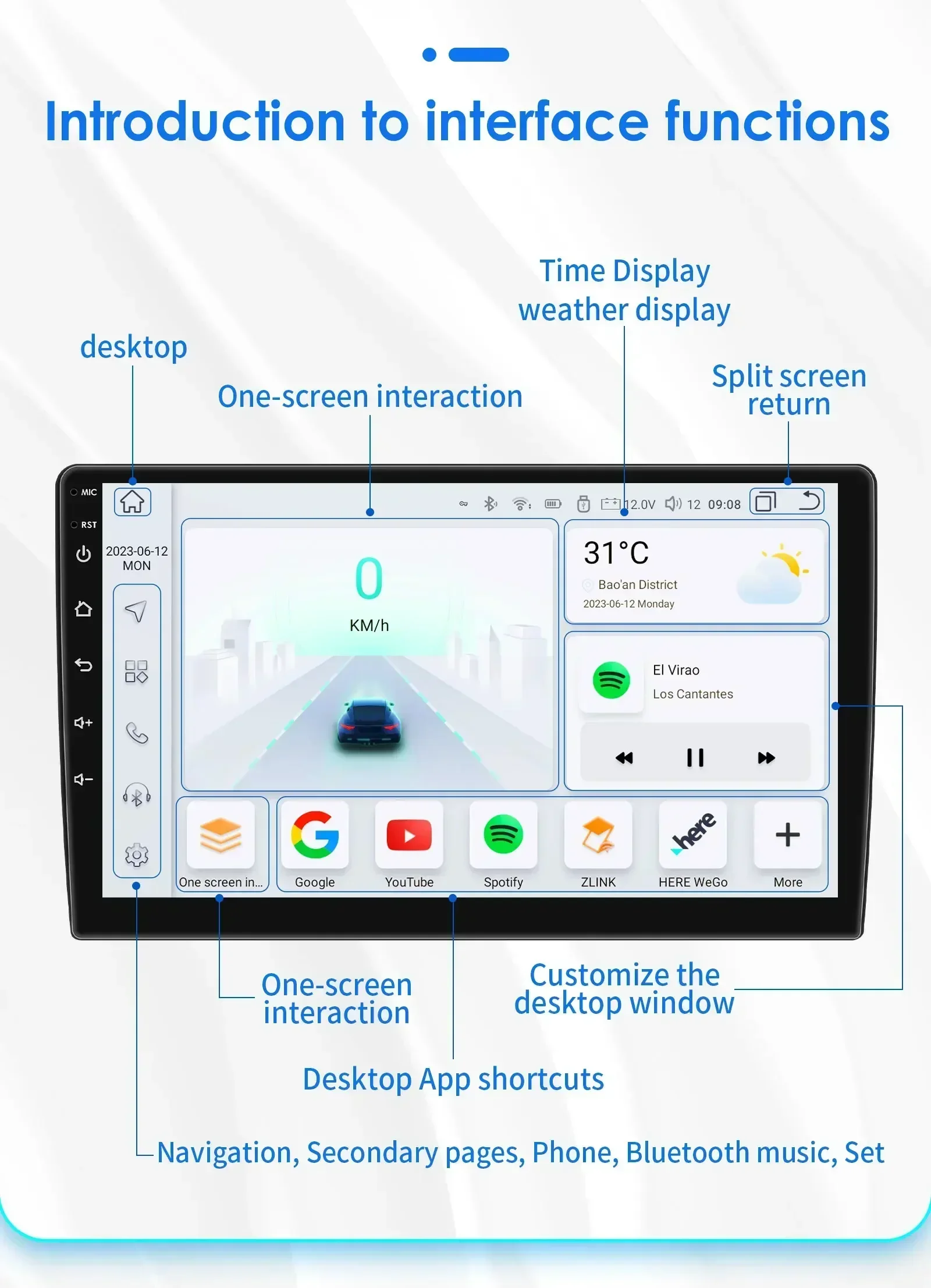 Carplay 4G 9" Car Radio Android for VW MQB Polo Plus T-Cross Zoals T-Kruis T-Roc Tharu Sagitar Multimedia Player GPS 2Din Stereo
