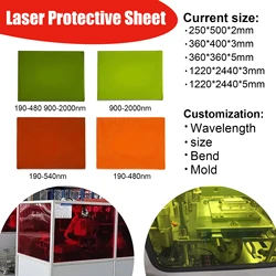 laser lenses 532nm 1064nm Laser Protective Plate Acrylic Screen Laser Protection Panel Accept Customize laser protection sheet