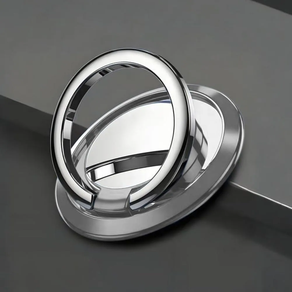 Metal Phone Ring Holder 360° Rotatable Finger Grip Stand Magnetic Car Mount Compatible