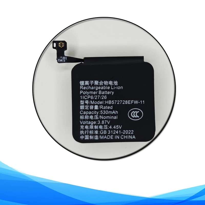 530mAh 3.87V HB572728EFW-11 Battery For Huawei Watch Ultimate Smart Device
