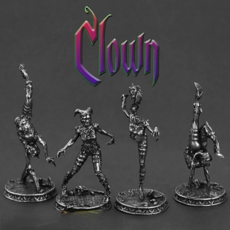 Cupronickel Headless Clown Series Action Figures Toys Model Static Soldier Models Halloween Home Ornament Accessories Men Gifts