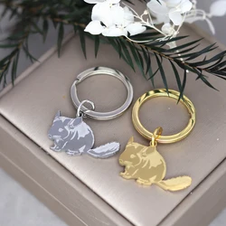 Chandler Chinchilla Pendant Key Chain Animal Women Men Jewelry Pendant Key Chain Gift
